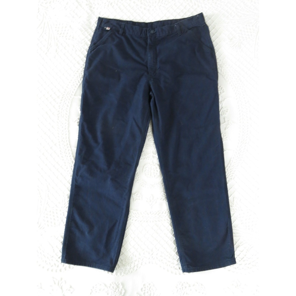 Carhartt FR Flame Resistant Navy Blue Work Pants 40x32 CAT 2 100791-410 Mens
